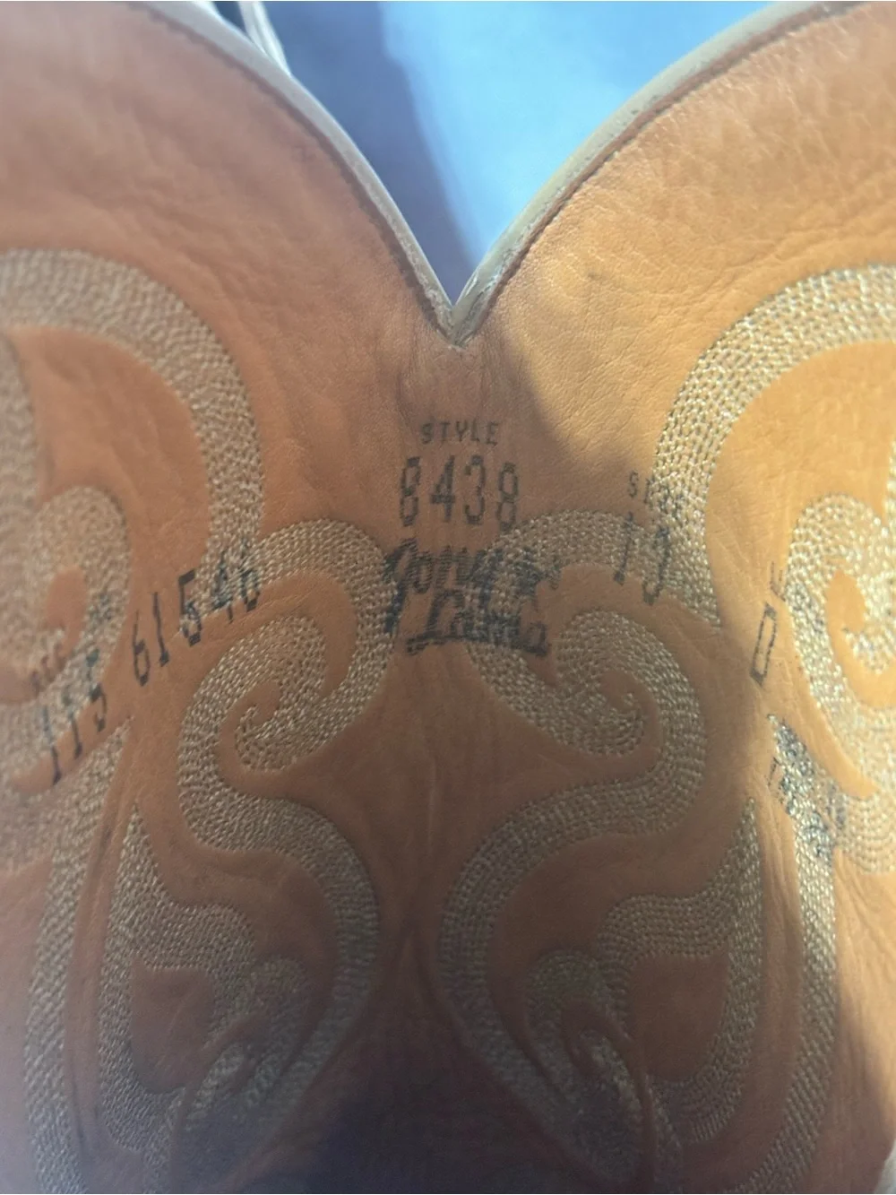 Tony Lama Smooth Ostrich Leather Cowboy Boots Style 8438 13D